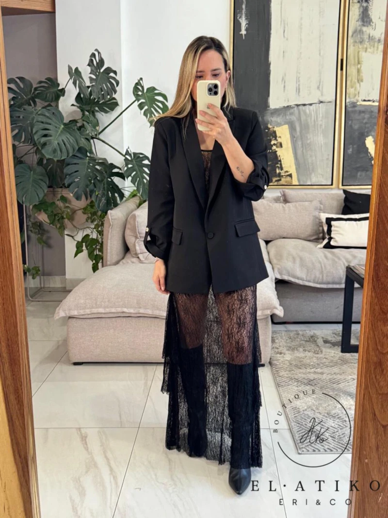 Set vestido lencero y blazer