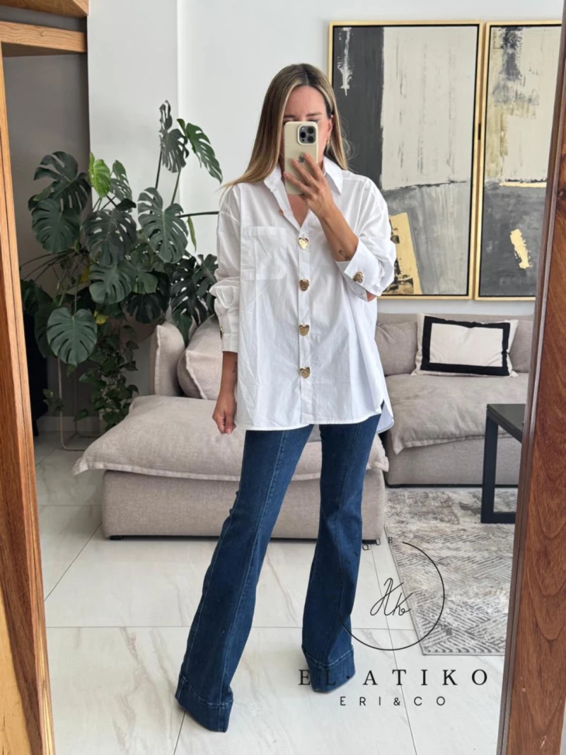 Camisa botones corazón