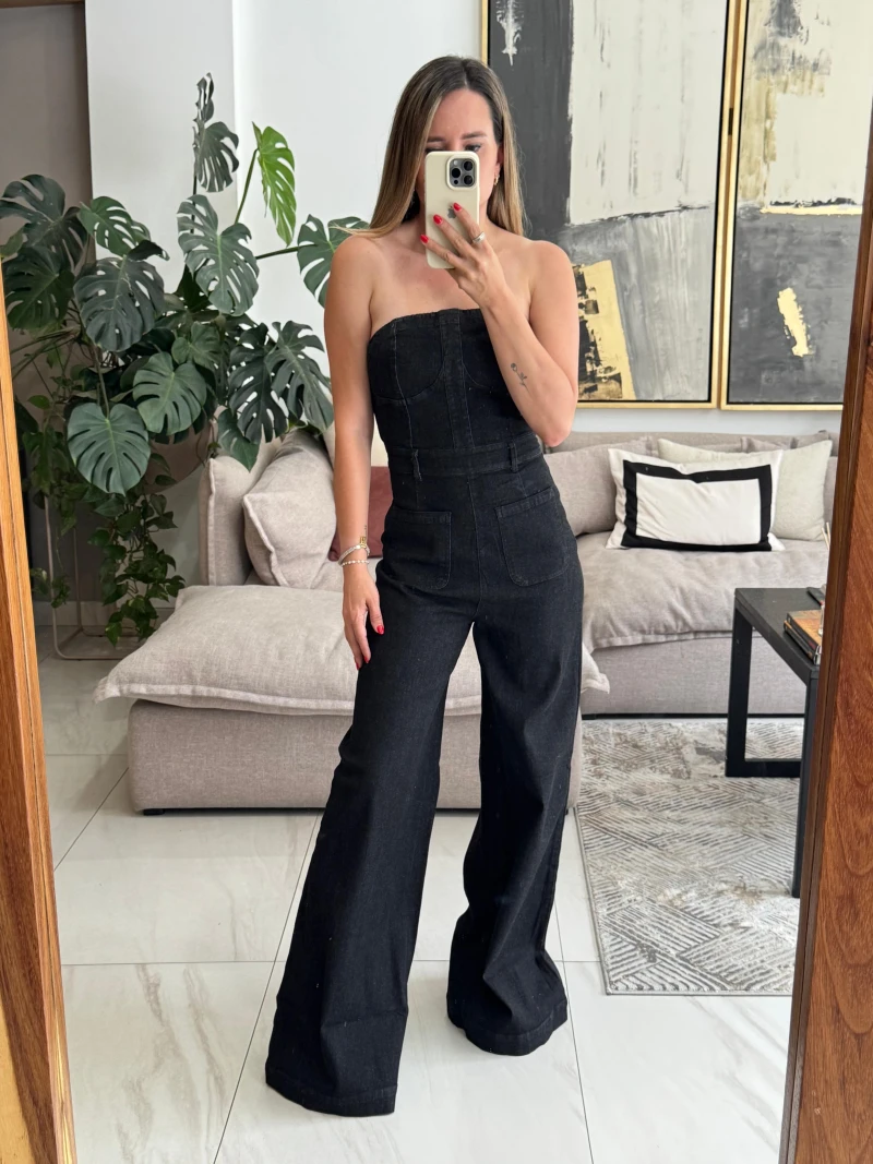 Jumpsuit mezclilla negro