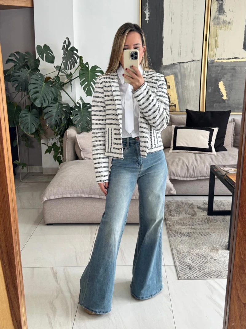 Blazer rayas horizontales 