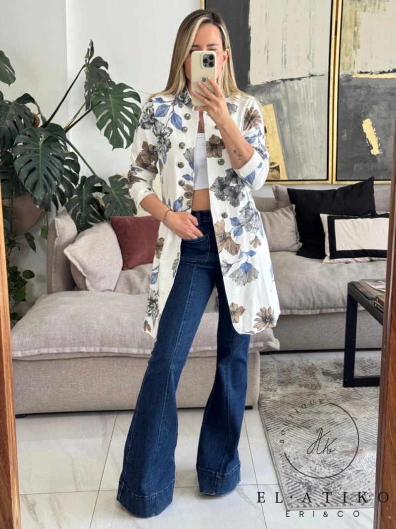 Saco estampado flores 