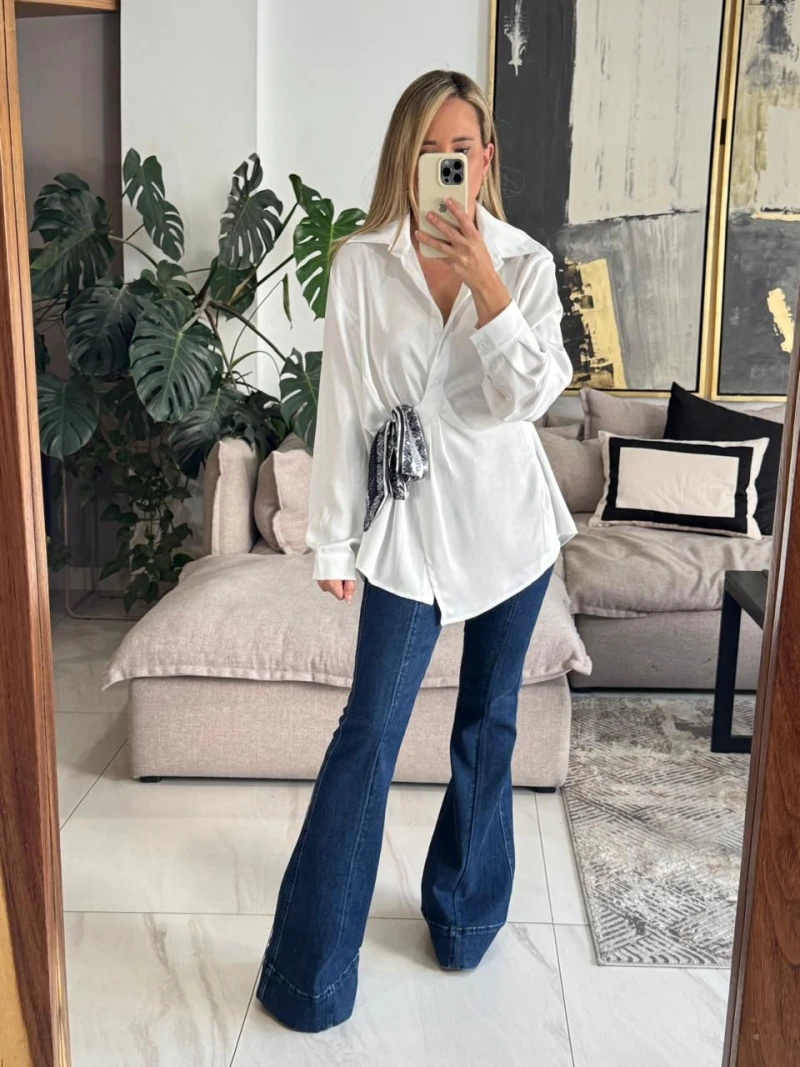 Camisa con jareta de pañuelos 