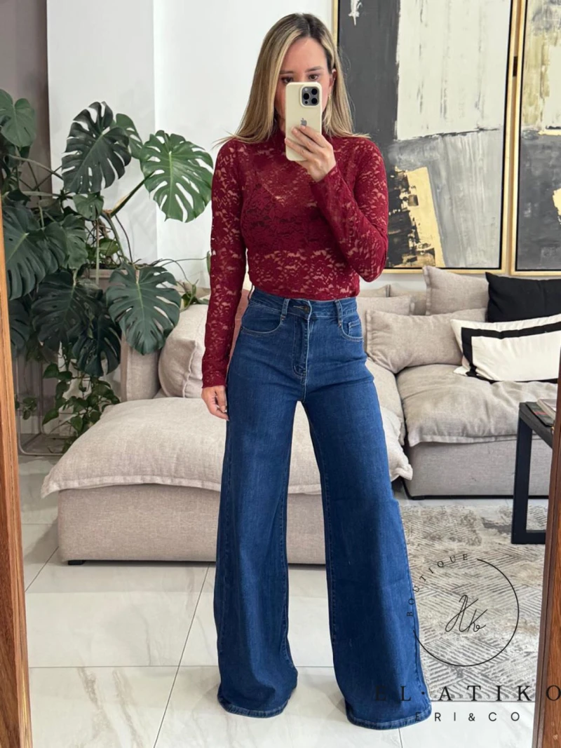 Jeans de mezclilla campana ancha