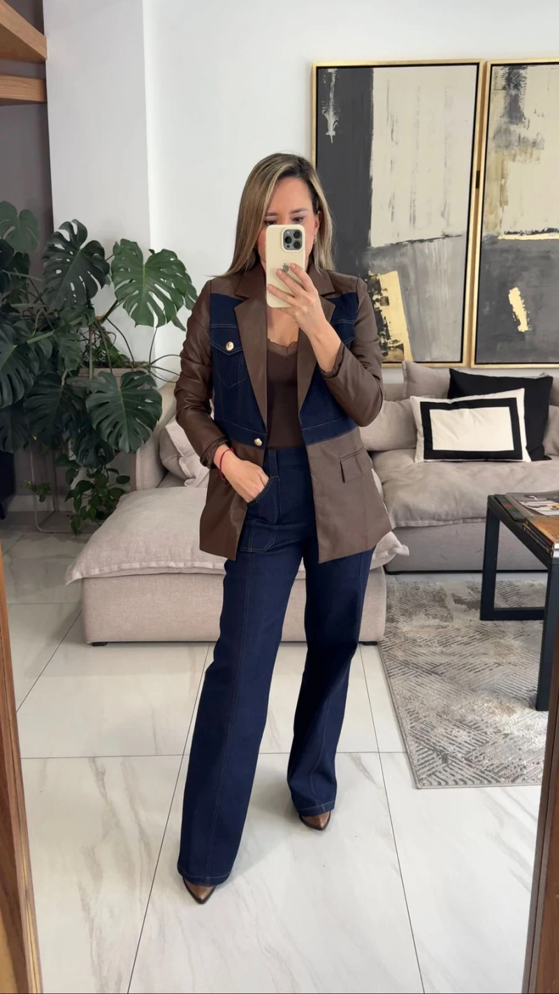 Set mezclilla con vinil