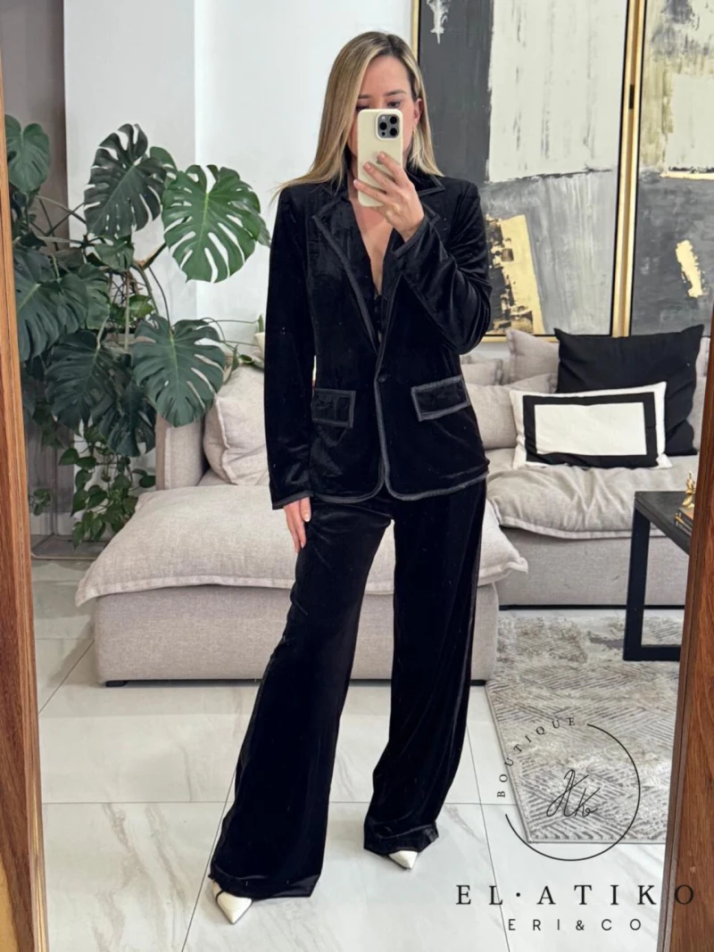 Set negro saco y pantalon