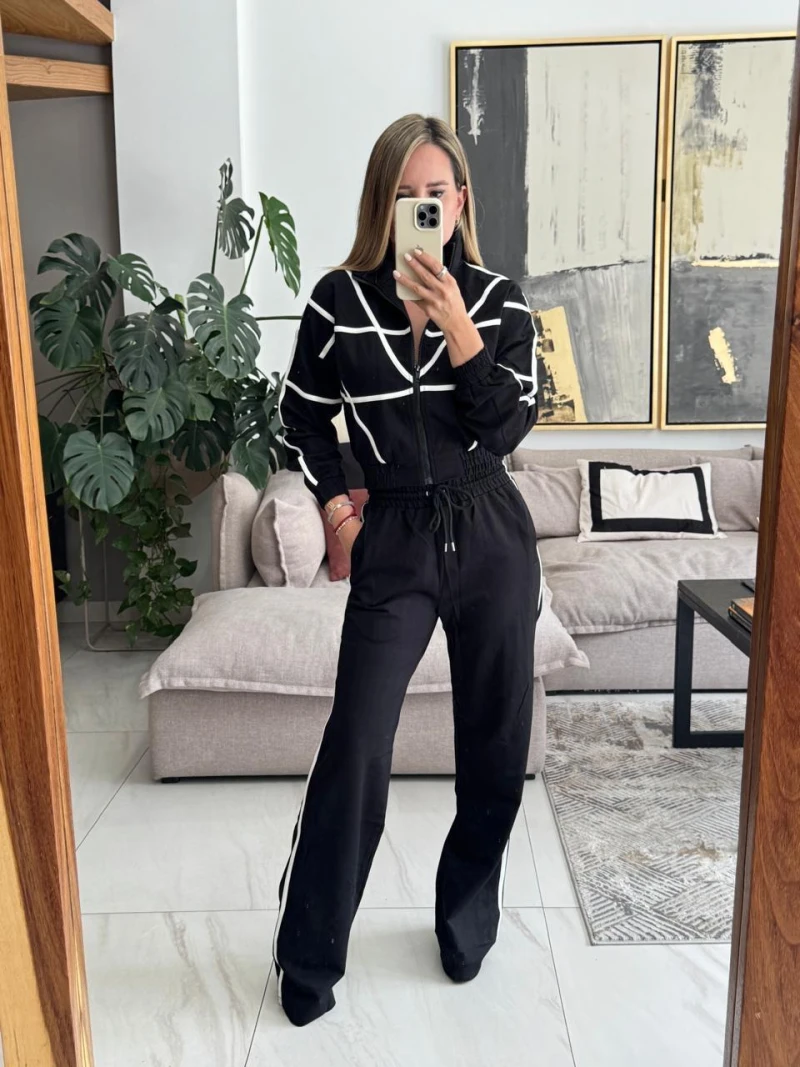 Set Chamarra y pantalon negro 