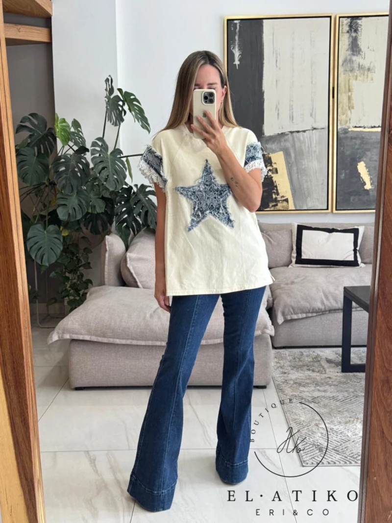 Blusa beige estrella