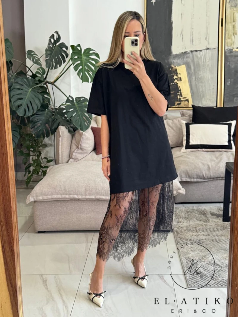 Set falda con encaje