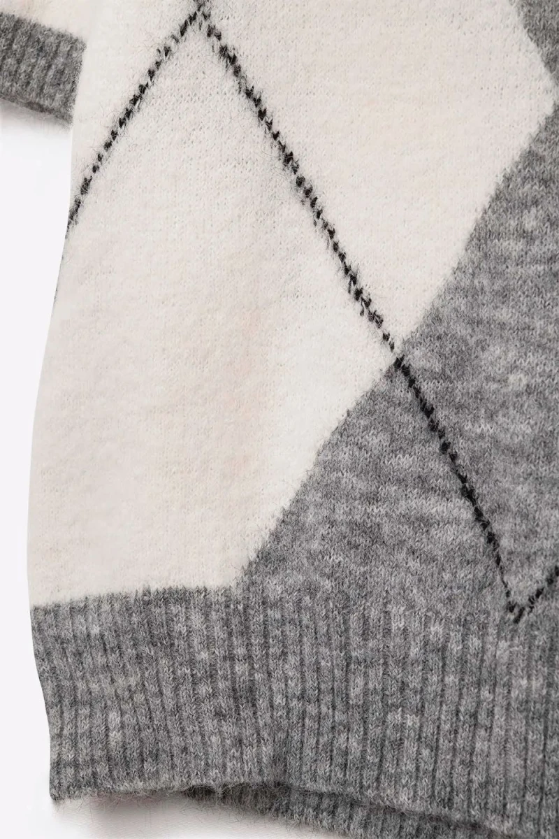 Sueter rombos manga corta