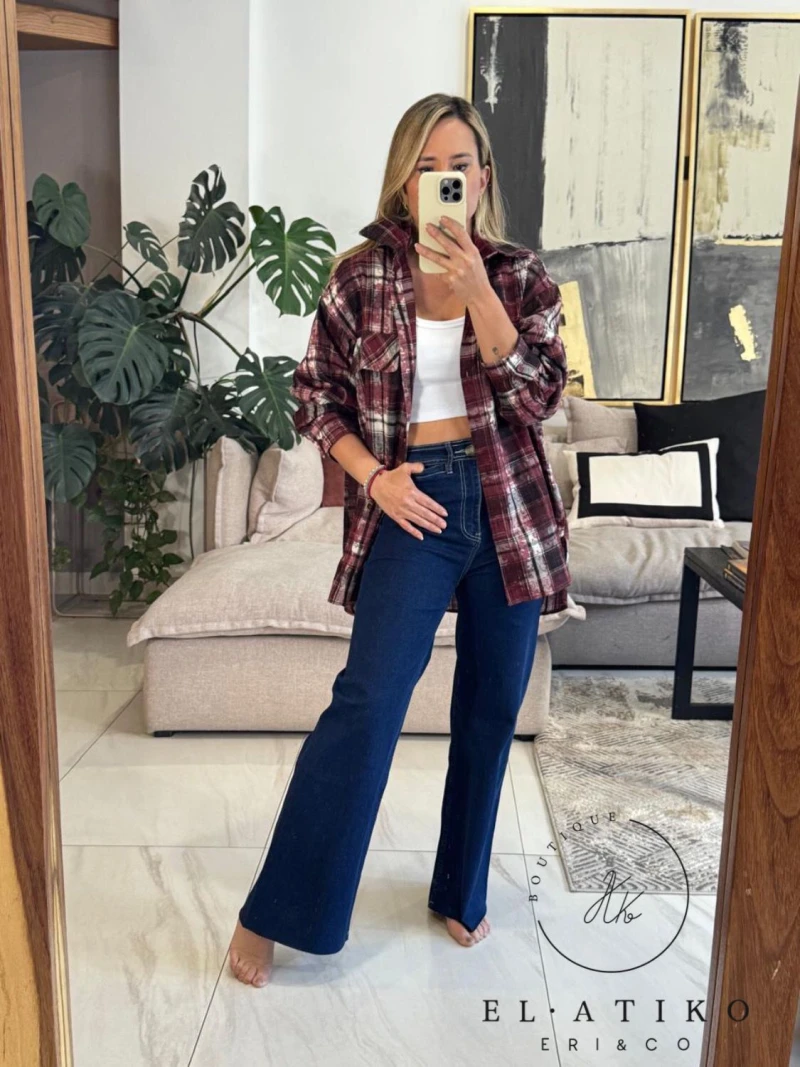 Camisa cuadros rojos