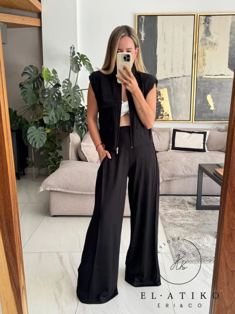 Set chaleco cierre y pantalon 