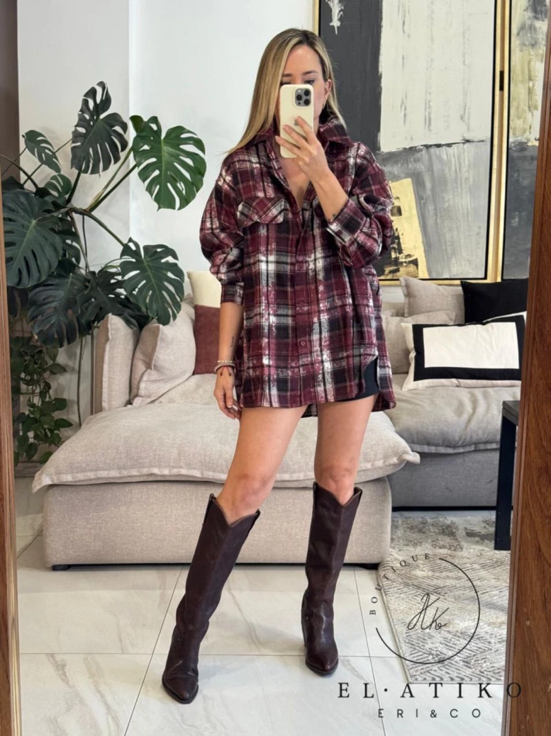 Camisa cuadros rojos