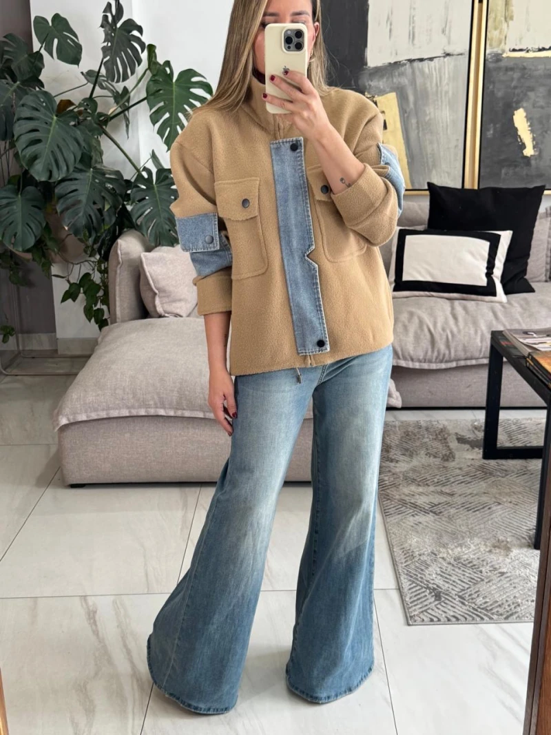 Chamarra con mezclilla 